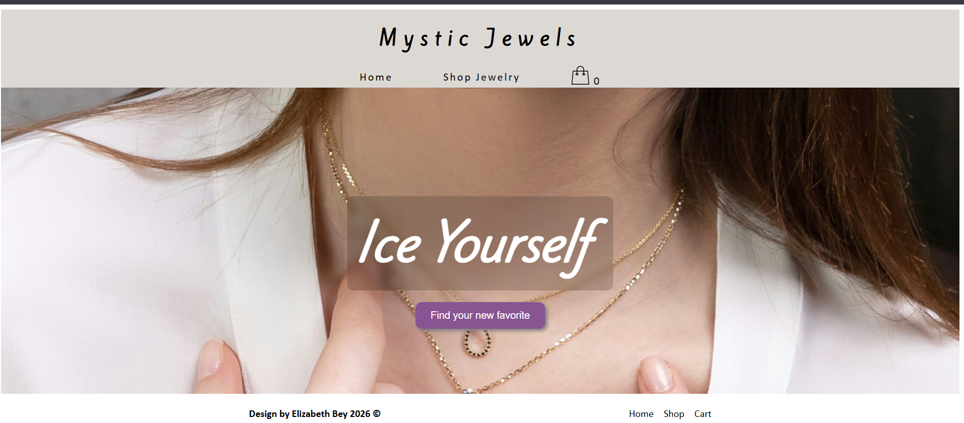 Shopping cart homepage